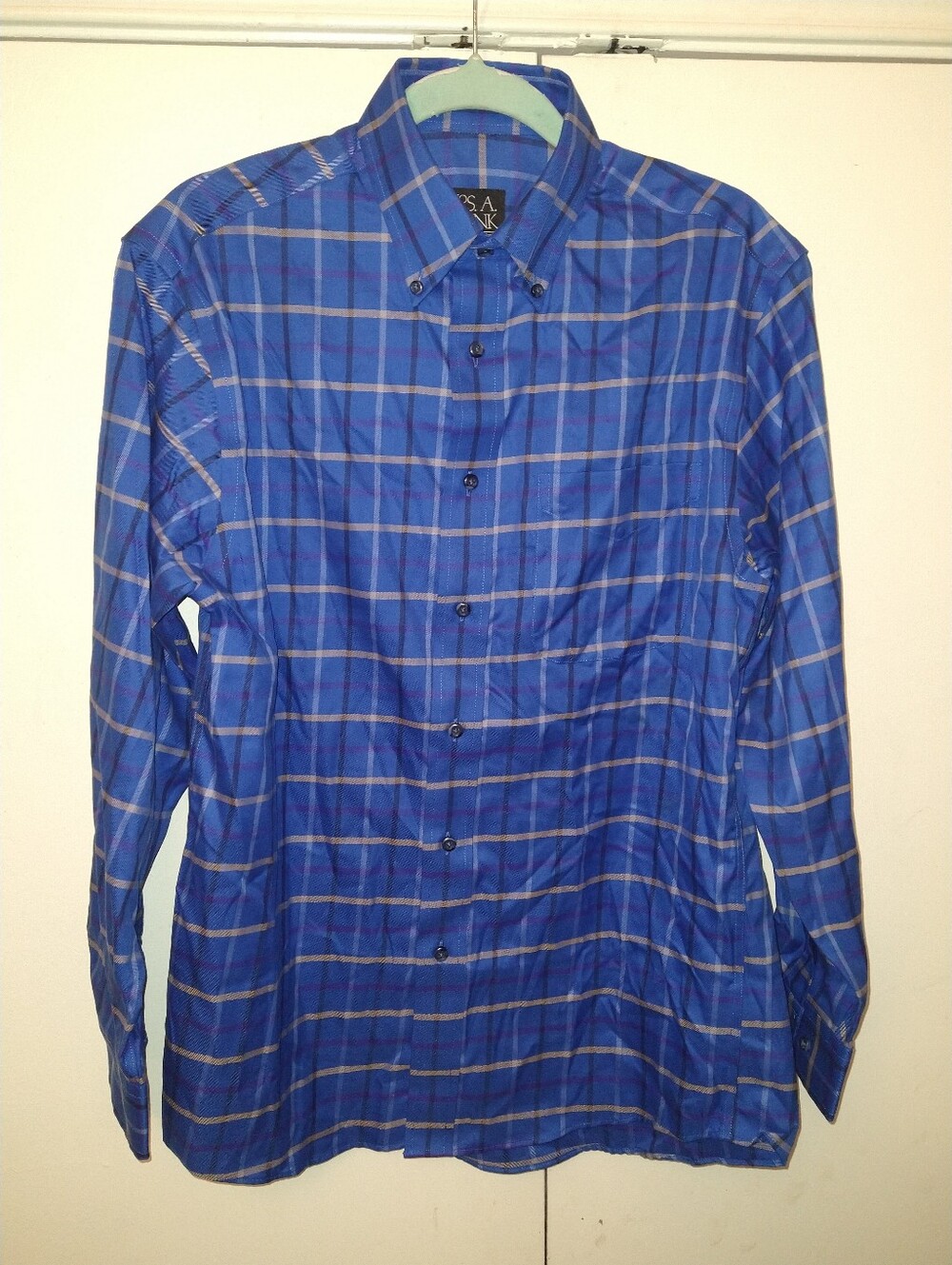 Jos A Bank Traveler's Collection Long Sleeve Button Down Shirt Men's sz Small